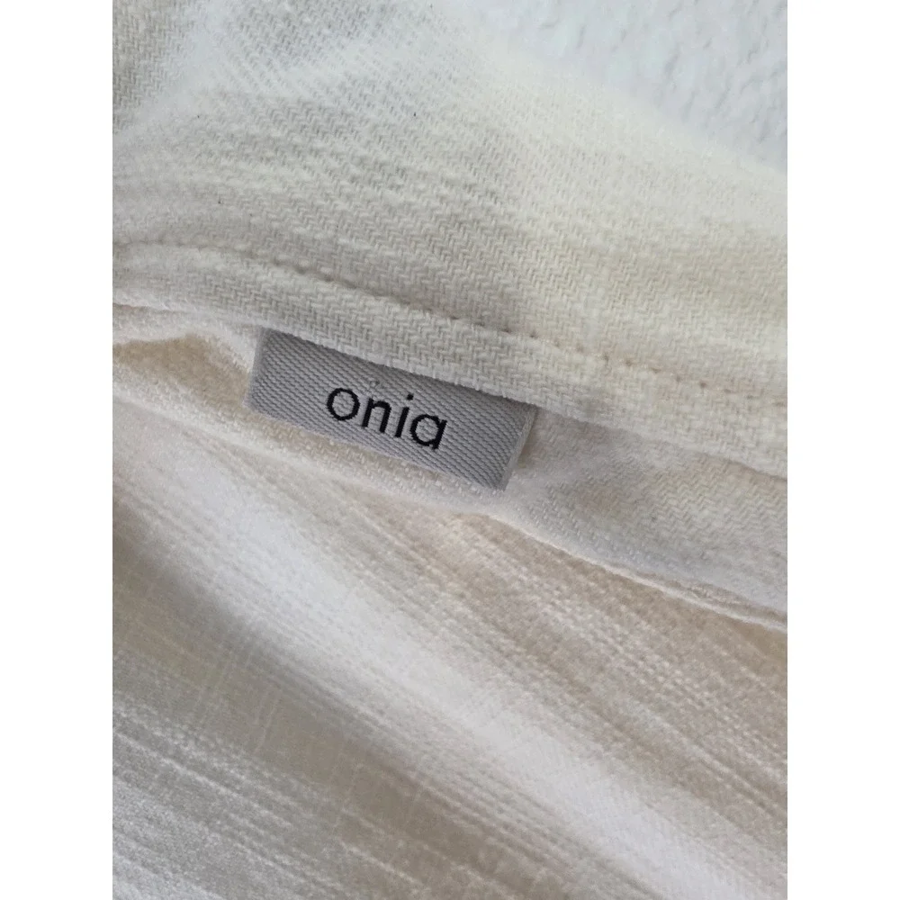 Onia Men's Pants XL Off-White Casual Cotton Linen Resort Trousers Slacks